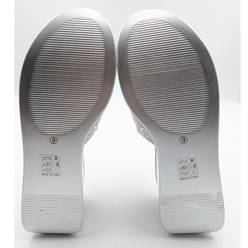 Ninety Union Bahamas Embellished Platform Sandal Women's Silver Size US9 EU40 - Picture 8 of 12